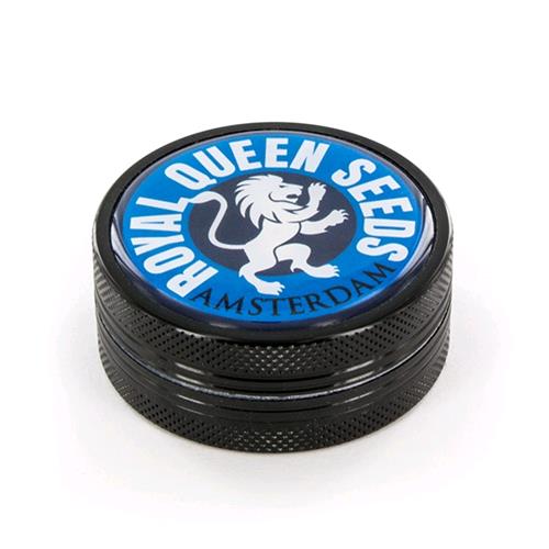 ROYAL QUEEN SEEDS - GRINDER ALLUMINIO DRIP LOGO BLU - 2 PARTI 48MM