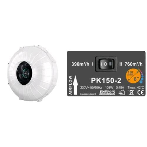 PRIMA KLIMA - ESTRATTORE CABLATO PK150-2 - Ø150 - DUE VELOCITÀ - 390/760 MC/H