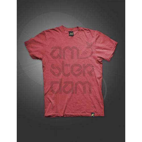 - NEW - GREEN HOUSE MAGLIETTA AM-STER-DAM UOMO ROSSO [S] (ATS018)