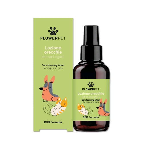 FLOWER FARM - LOZIONE PER ORECCHIE AL CBD PER CANI E GATTI - 100 ML