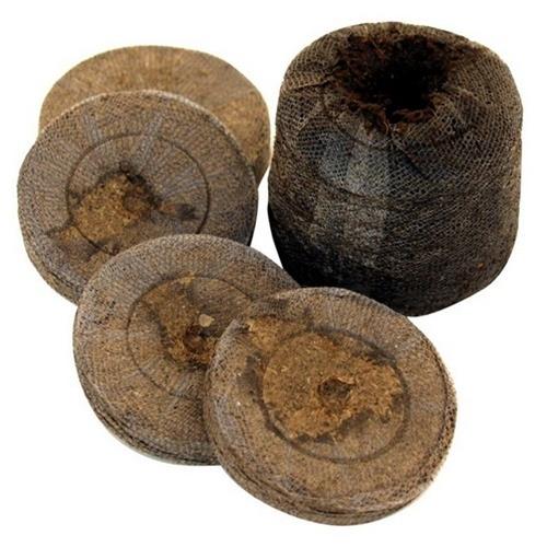 JIFFY DISCHETTI DI TORBA PRESSATA  X GERMINAZIONE Ø4,1 CM X H4.2CM - CON RETINA IN PLA COMPOSTABILE 100%