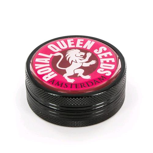 ROYAL QUEEN SEEDS - GRINDER ALLUMINIO DRIP LOGO ROSSO - 2 PARTI 48MM