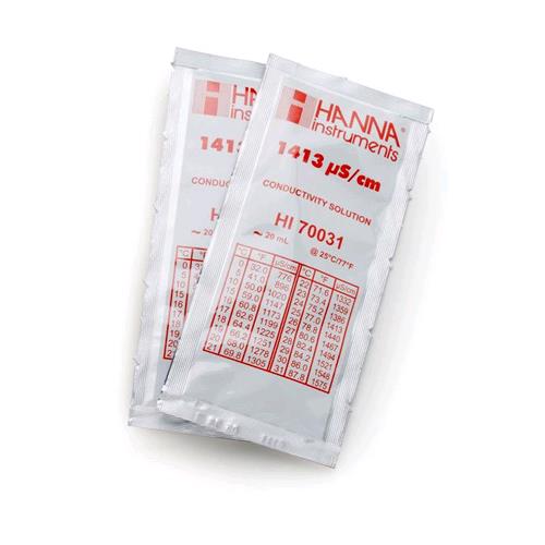 HANNA SCATOLA 25 BUSTINE SOLUZIONE CALIBRAZIONE EC 1,413 USA E GETTA 20 ML - HI70031P