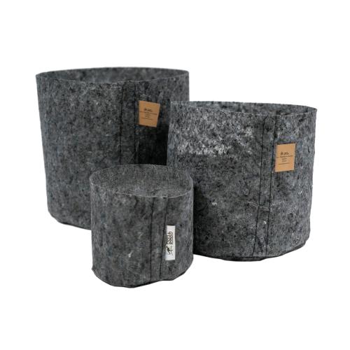 ROOT POUCH - VASO IN TESSUTO CHARCOAL - 30L