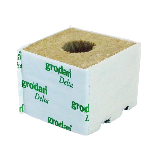GRODAN - CUBETTO LANA DI ROCCIA 7.5X7.5X7.5 CM CON FORO Ø2,5CM