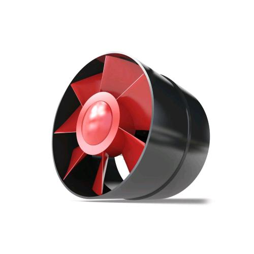 ASPIRATORE BLACK ORCHID AXIAL FLO Ø100 - PORTATA 105 MC/H