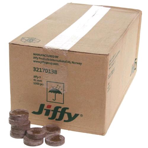 JIFFY DISCHETTI DI TORBA PRESSATA  X GERMINAZIONE Ø4,1 CM X H4.2CM - CON RETINA IN PLA COMPOSTABILE 100% - 1000PZ