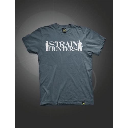 - NEW - STRAIN HUNTERS MAGLIETTA UOMO WASHED BLUE-NAVY [XXL] (ATS025)