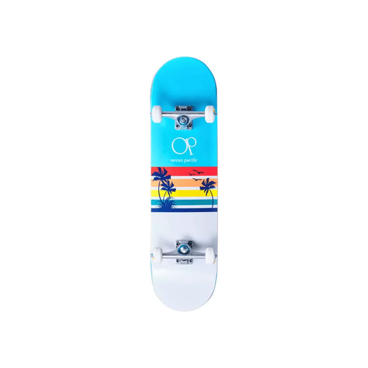 Ocean Pacific Sunset Skateboard Completo 8.25″ – Bianco/Blu